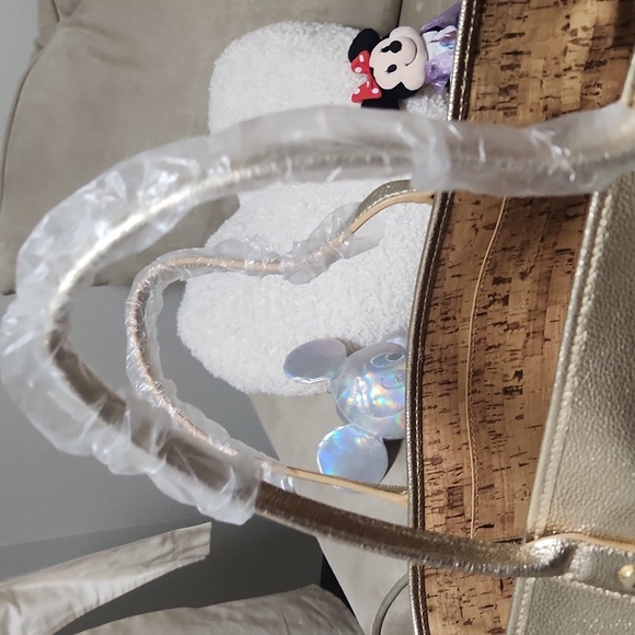 NWT Lilly Pulitzer Metallic Leather La La Tote Bag - Picture 4 of 8